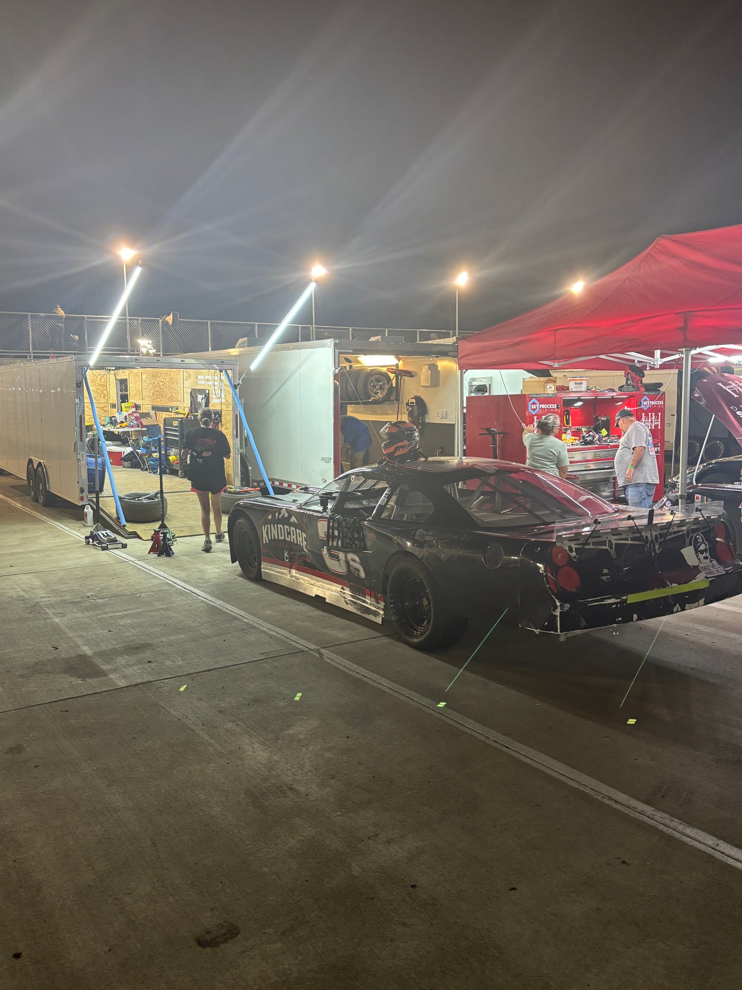 Race Car with 10Ft Pit Lights