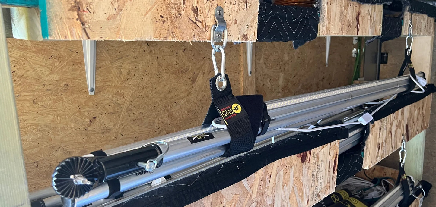 Interior Straps for Easy Storage of Pit Lights